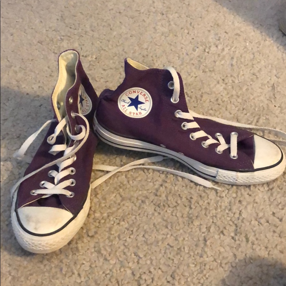 Purple high top converse